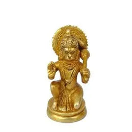 Pure Brass Hanuman Idol for Home Mandir | Handcrafted Bajrangbali Murti for Puja, Temple & Gifting