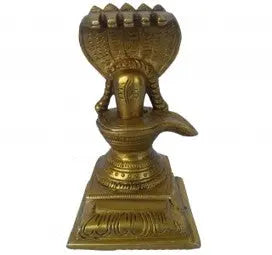 Brass Shivling Statue – Sacred Shiva Lingam for Puja & Home Temple - Handcrafted Brass Shivling