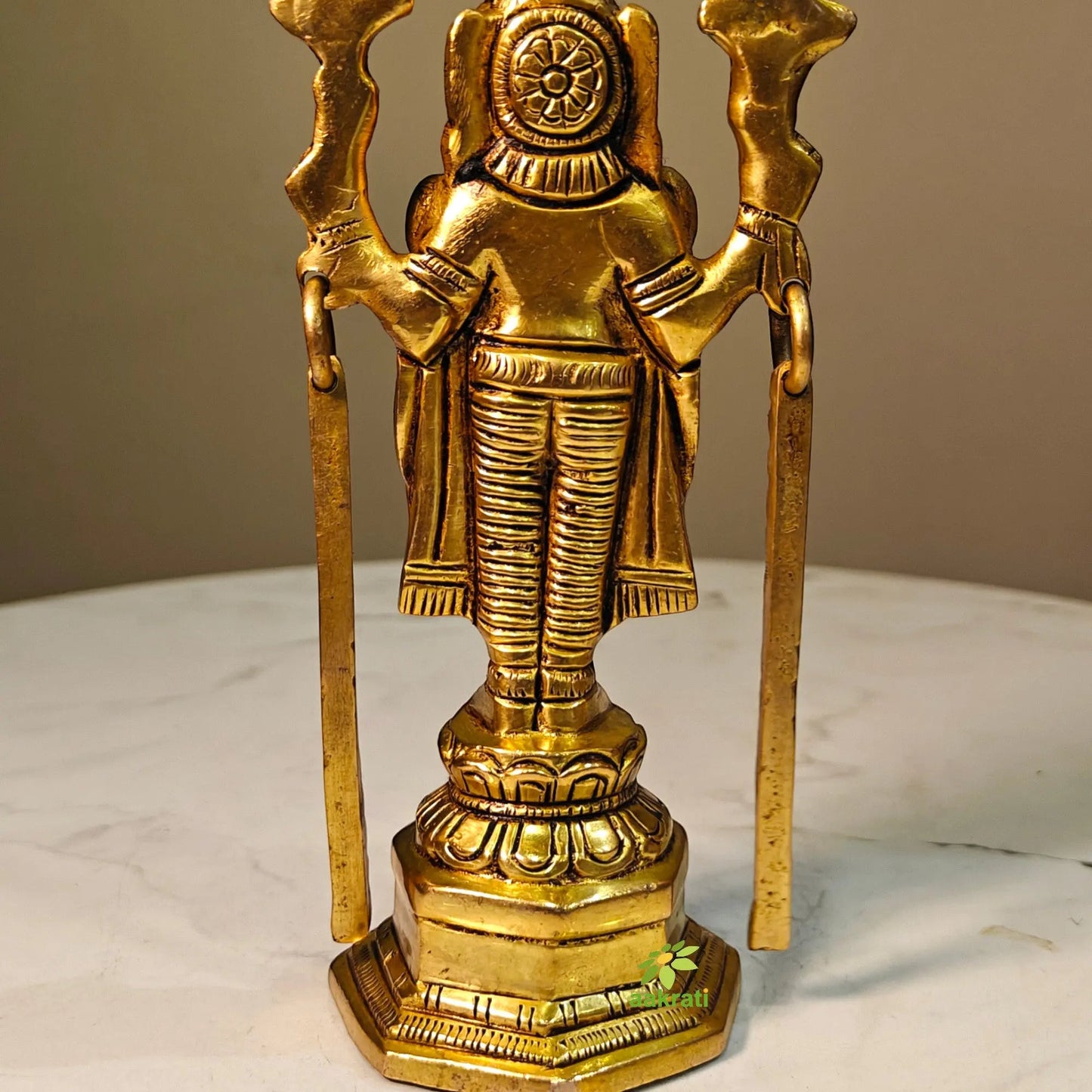 Traditional Brass Tirupati Balaji Statue | Religious Hindu God Idol for Temple & Gifting | Spiritual Hindu God Idol for Mandir & Festivals (Yellow, 6 Inches)