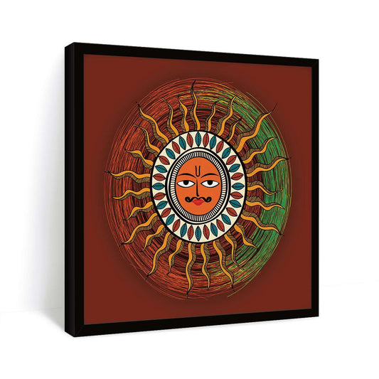 ArtX Madhubani Sun Painting For Wall Decoration, Wall Painting For Living Room