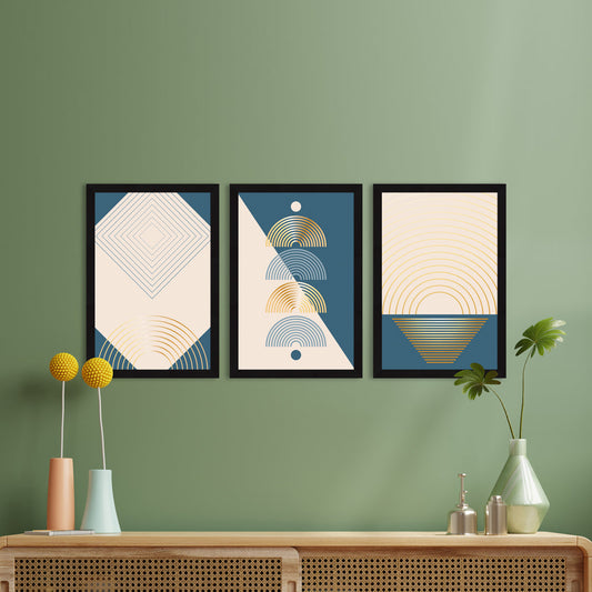 Boho Pattens Painting For Wall Decoration, Set of 3 AXIII-18-BOH