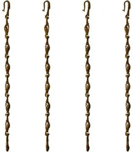 Handcrafted Brass Jhula Chain | Perfect for Traditional Swing & Temple Decoration | Durable Brass Jhula Chain ( Yellow, 90 inch)