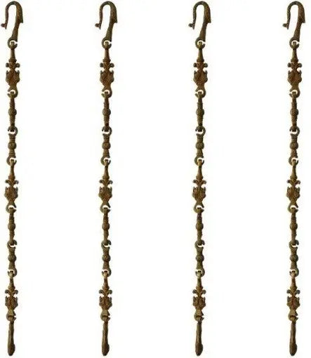 Brass Jhula Chain | Stylish & Durable Hanging Chain for Spiritual & Home Use | Handmade Swing Chain ( Yellow, 90 inch)