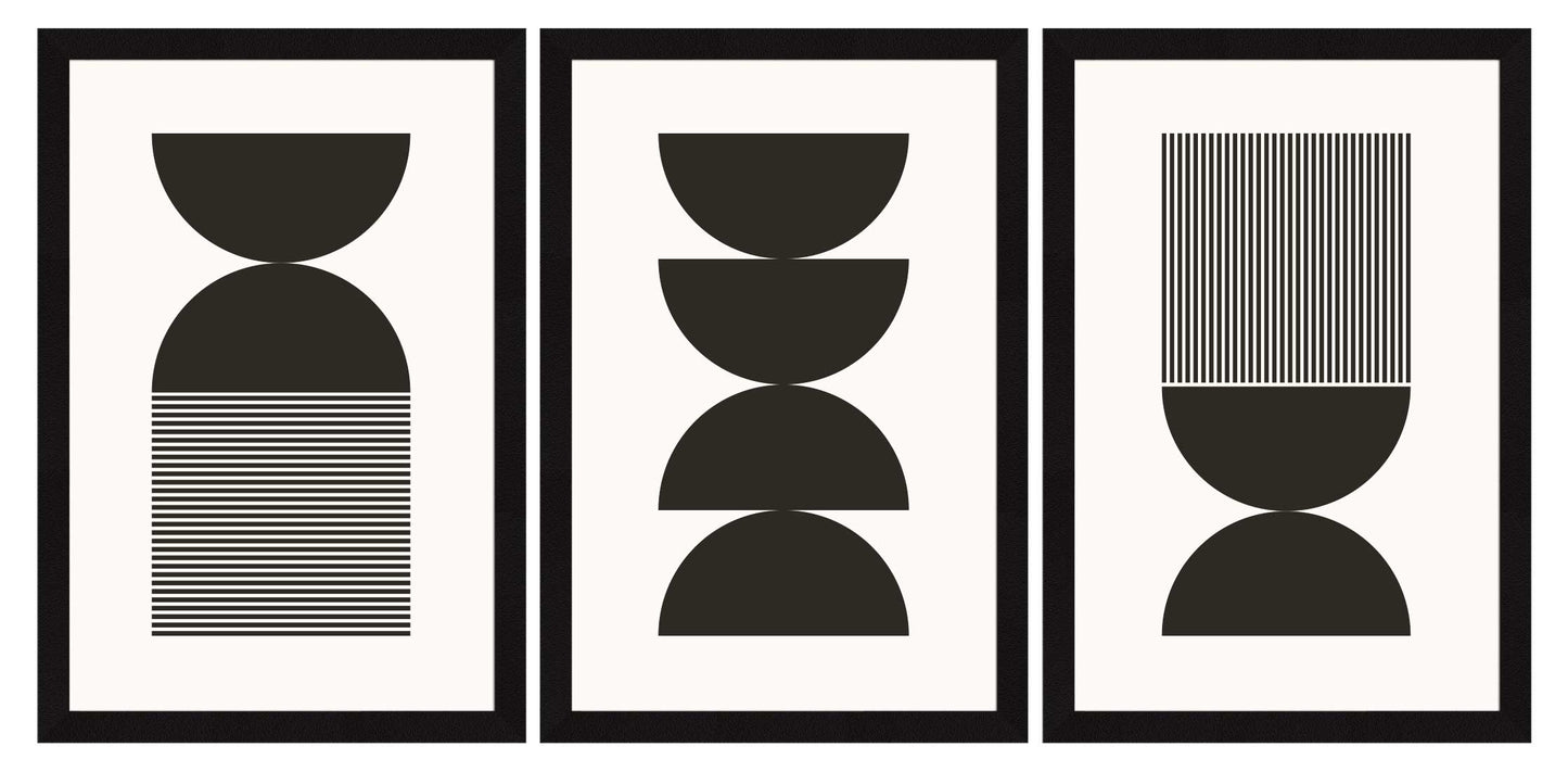 Boho Painting For Wall Decoration, Painting For Living Room, Set of 3 AXIII-38-BOH
