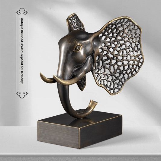 Brass Elephant Home Decor For Living Room Or Entryway
