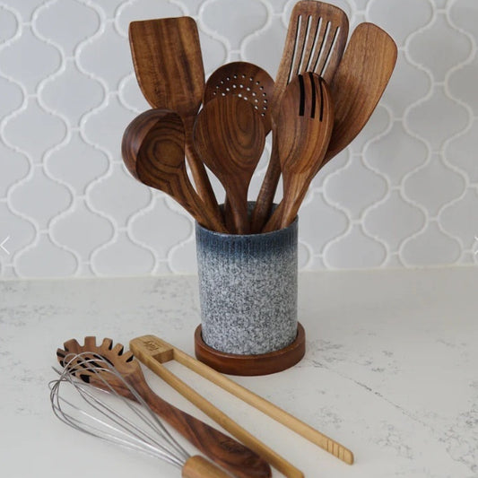 Teak Kitchenware Wooden Turner Long Handle Wooden Spatula Spatula