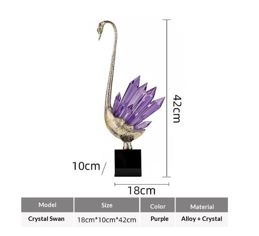 Affordable Luxury Crystal Swan High-End Home Decor For Foyer