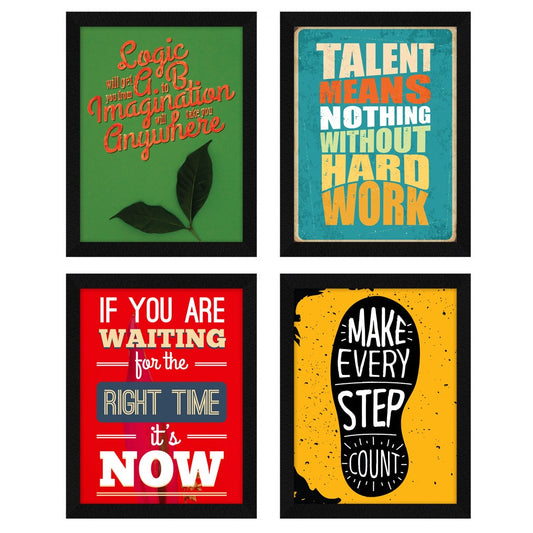 Make Every Step Count Motivational Quote Wall Frames, Inspirational, Set of 4, AXS4-121