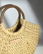 Handwoven U-Shape Seagrass Beach Tote Bag