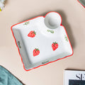 Berry Cute Strawberry Sectioned Plate Red Nestasia
