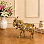 Brass Dhokra Standing Nandi Idol (7 Inch) Vedansh Craft