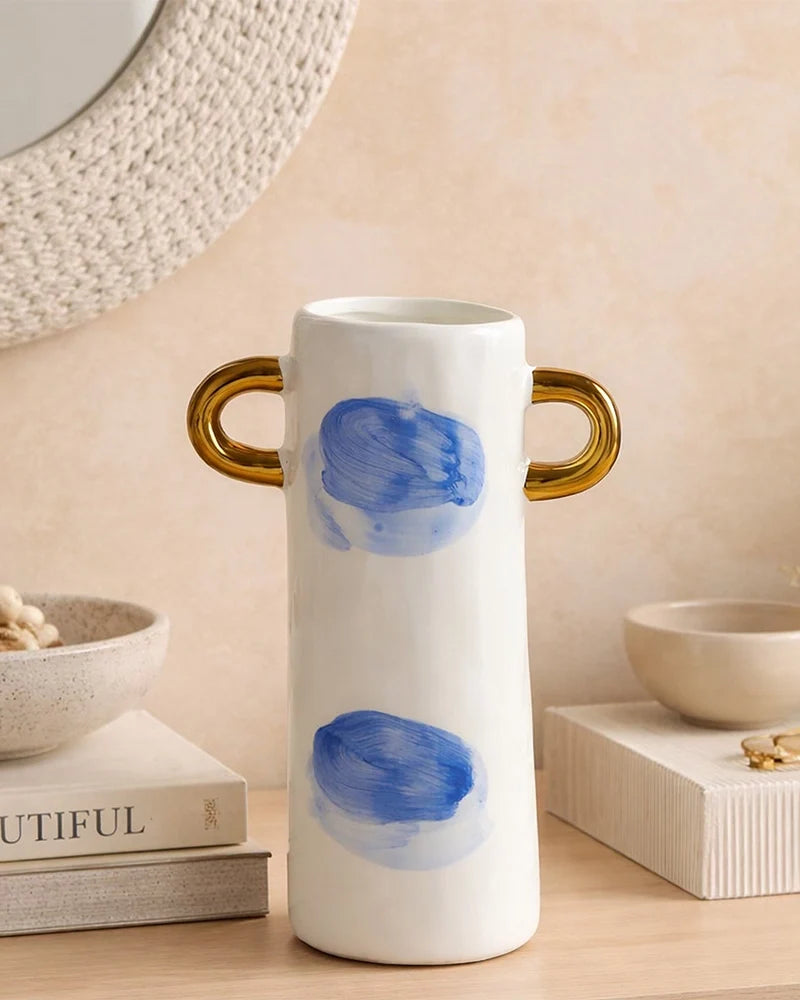 Neutral Ceramic Vase for Earthy Home Aesthetics