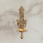 Brass Peacock Hanging Diya With Bell (13 Inch) Vedansh Craft
