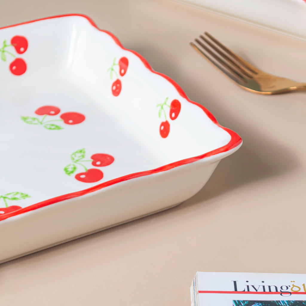 Cherry On Top Sectioned Plate Red Nestasia