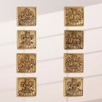 Brass Ashtalakshmi Hanging Plates Set (4 Inch) Vedansh Craft