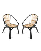 Stylish Bamboo Arm Chairs for Home Living Room and Balcony