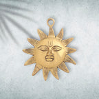 Brass Sun Face Wall Hanging (5 Inch) Vedansh Craft