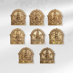 Brass Ashtalakshmi Plates Set (6 Inch) Vedansh Craft