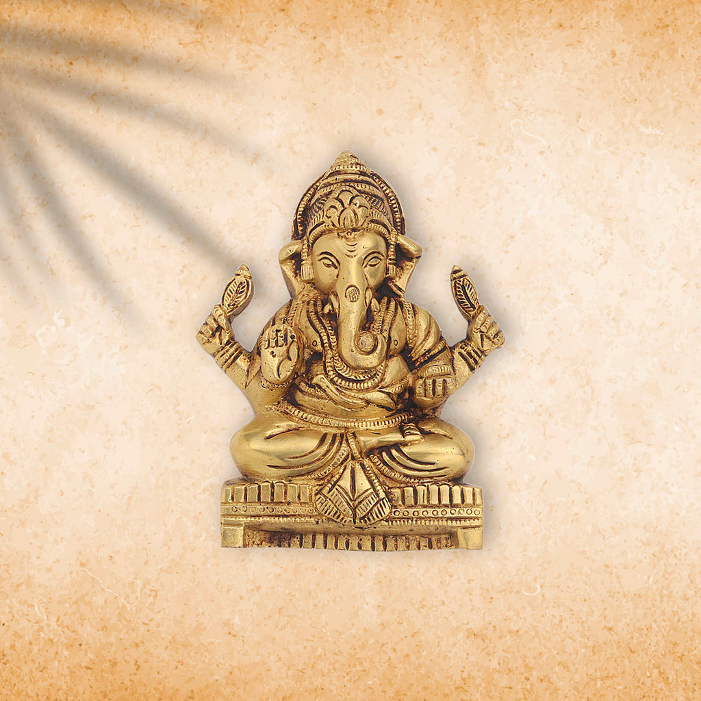 Brass Ganesha Wall Hanging (6 Inch) Vedansh Craft