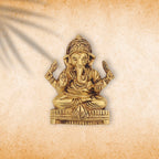 Brass Ganesha Wall Hanging (6 Inch) Vedansh Craft