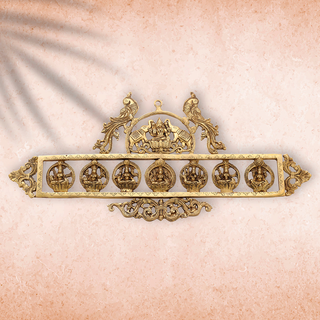 Brass Ashtalakshmi Wall hanging  (12 Inch) Vedansh Craft