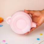 Steel Food Bowl With Heating Water Chamber Pink 400 ml Nestasia