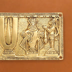 Brass Shankh Chakra Namah Hanuman And Garuda Wall Hanging (4 Inch) Vedansh Craft