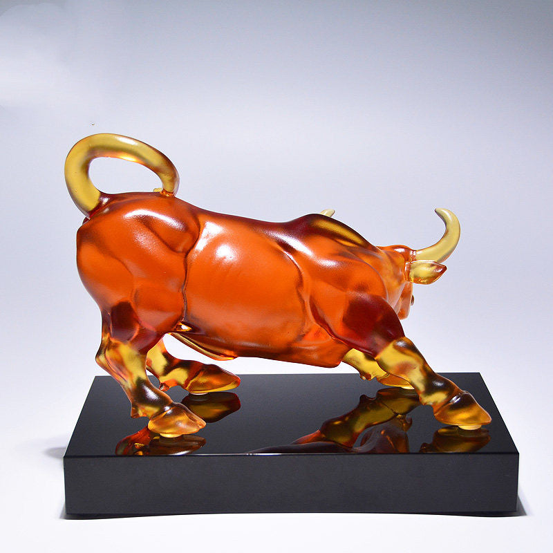 Lustrous Ornaments Fortune-Attracting Ox Statues And Crafts