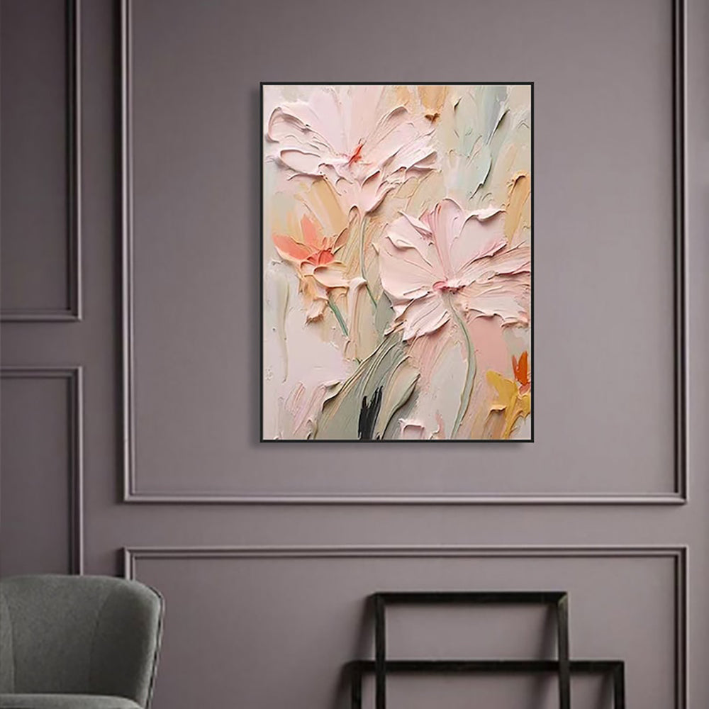 Handmade Oil Painting Canvas Wall Art Decoration 3D Texture Thick Oil Flowers Modern Abstract For Home Room Decor kafalo