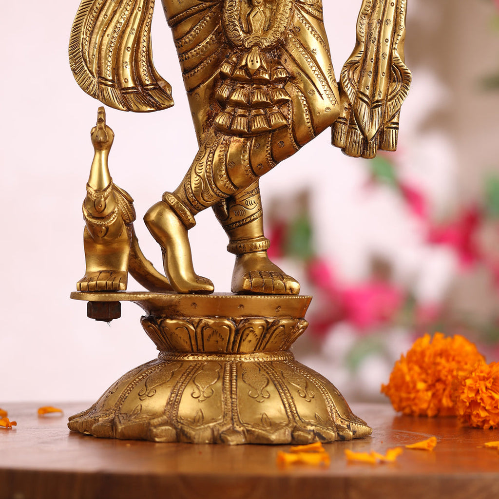 Brass Standing Krishna Idol (18.5 Inch) Vedansh Craft