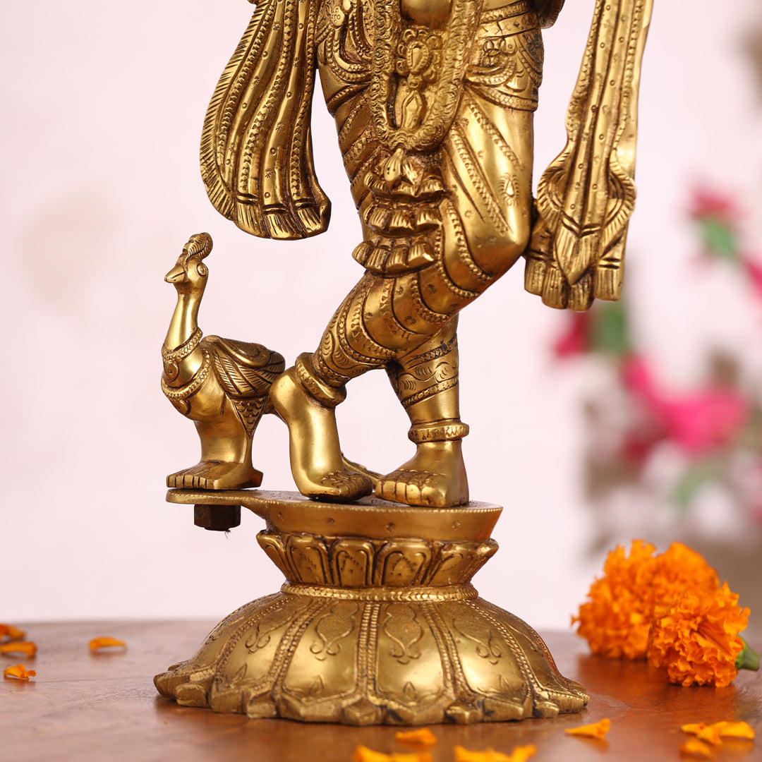 Brass Standing Krishna Idol (18.5 Inch) Vedansh Craft