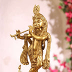 Brass Standing Krishna Idol (18.5 Inch) Vedansh Craft