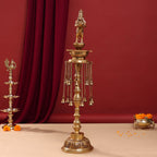 Brass Superfine Kamdhenu Long Lamp (33 Inch) Vedansh Craft