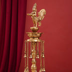 Brass Superfine Kamdhenu Long Lamp (33 Inch) Vedansh Craft