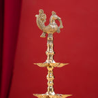 Brass Peacock Three Tier Lamp (21 Inch) Vedansh Craft
