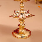 Brass Peacock Three Tier Lamp (21 Inch) Vedansh Craft