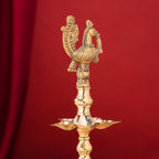 Brass Peacock Three Tier Lamp (21 Inch) Vedansh Craft