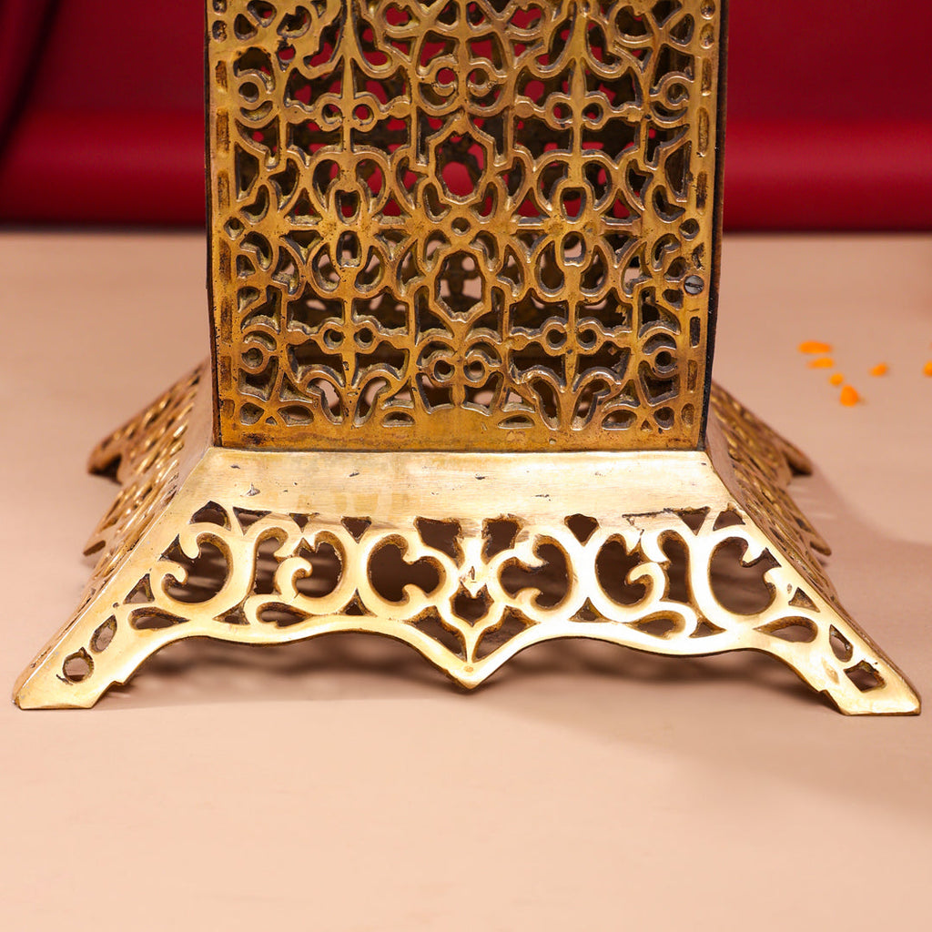 Brass Stool With Forty Hanging Bells (21 Inch) Vedansh Craft