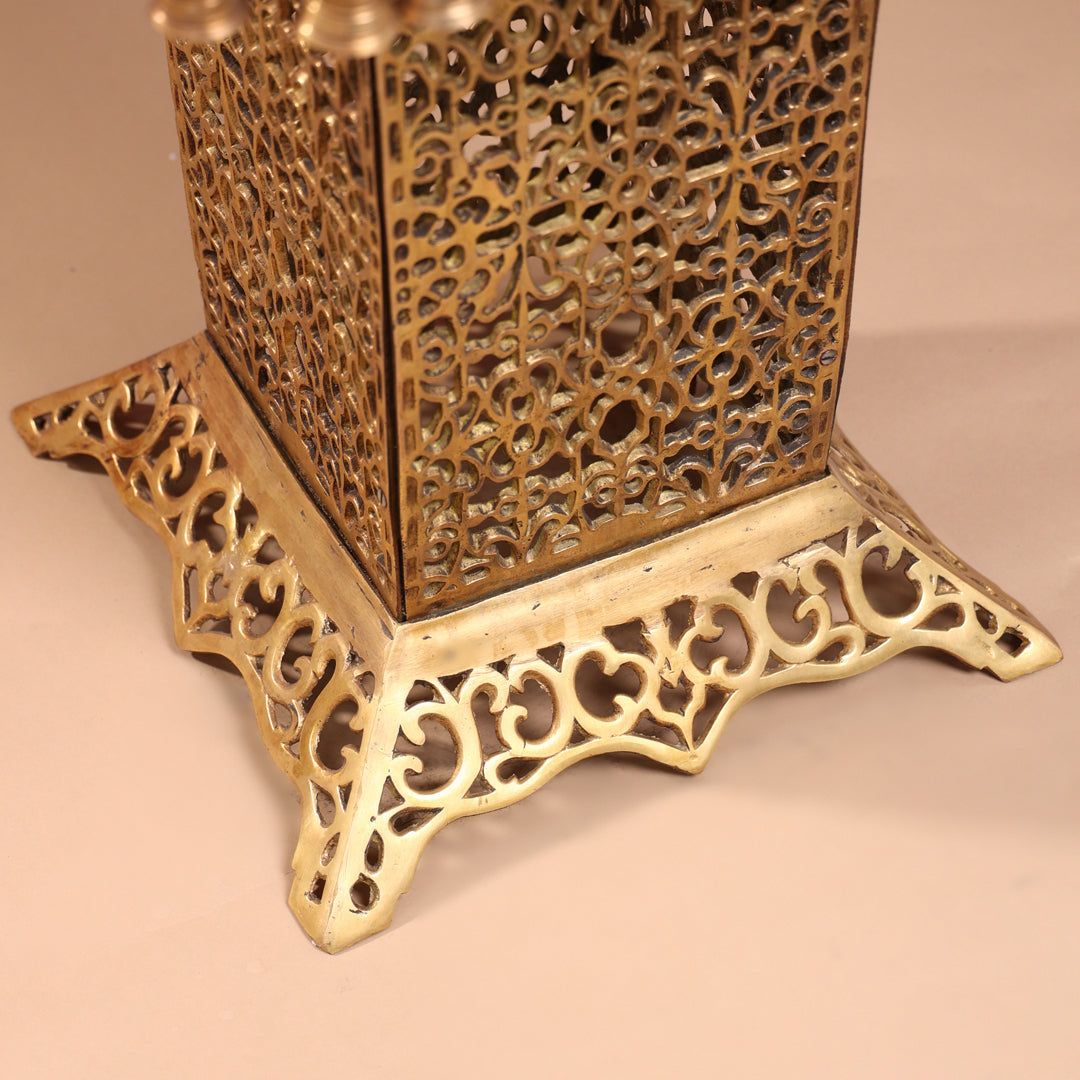 Brass Stool With Forty Hanging Bells (21 Inch) Vedansh Craft