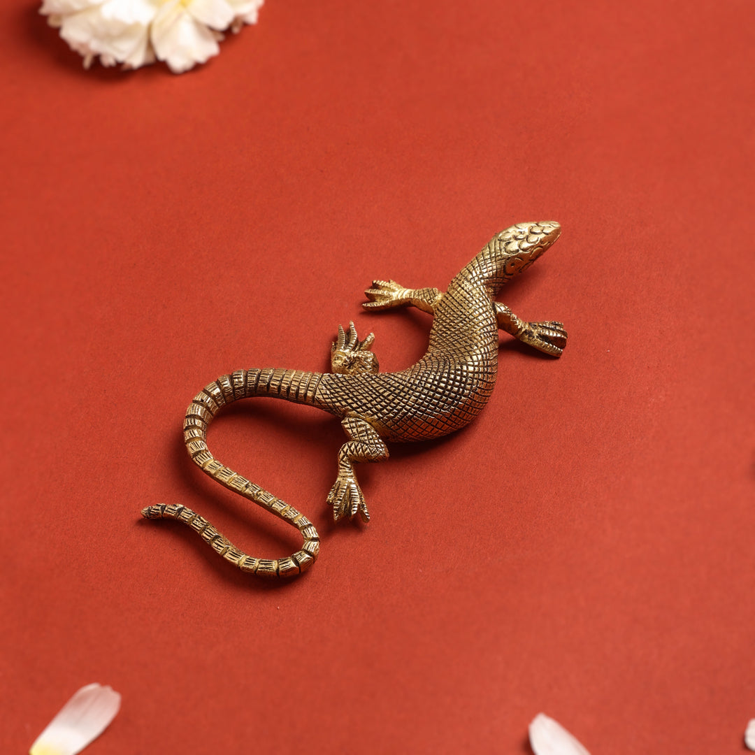Brass Decorative Lizard (5 Inch) Vedansh Craft