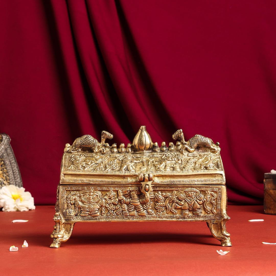 Brass Camel Jewellery Box (6 Inch) Vedansh Craft
