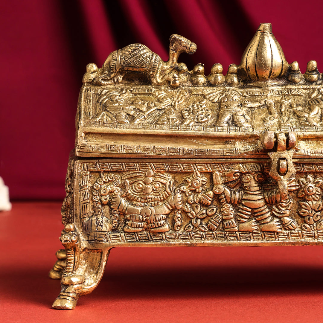 Brass Camel Jewellery Box (6 Inch) Vedansh Craft