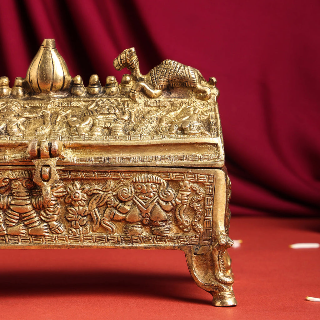 Brass Camel Jewellery Box (6 Inch) Vedansh Craft