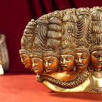 Brass Ten Headed Raavan Behind Devi Seeta (6.5 Inch) Vedansh Craft