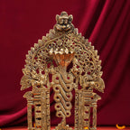 Brass Singhasan With Prabhavali Craft (10.5 Inch) Vedansh Craft