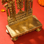 Brass Singhasan With Prabhavali Craft (10.5 Inch) Vedansh Craft
