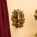 Brass Flower Door Handle (6 Inch) Vedansh Craft