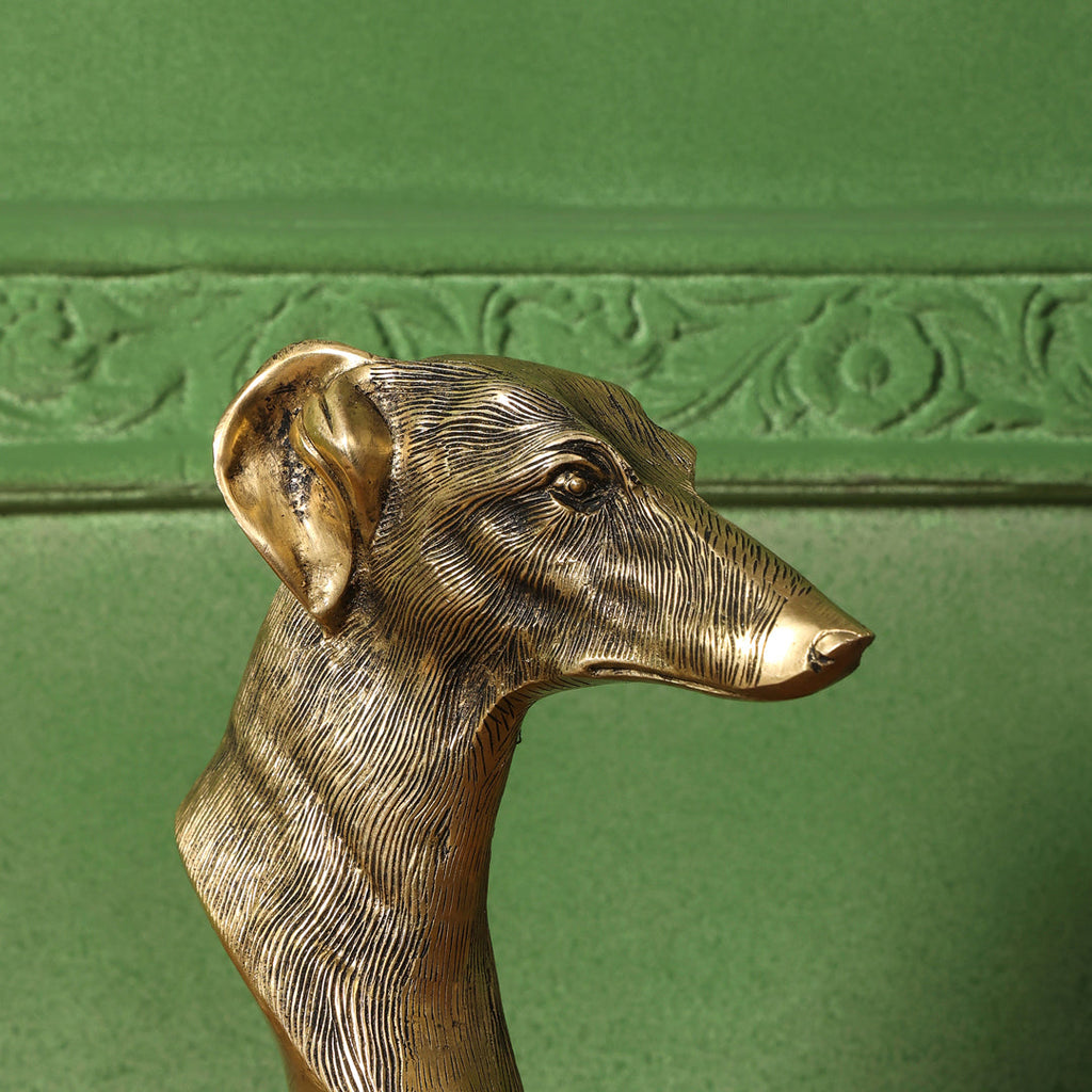 Brass Dog Head Figurine (9 Inch) Vedansh Craft