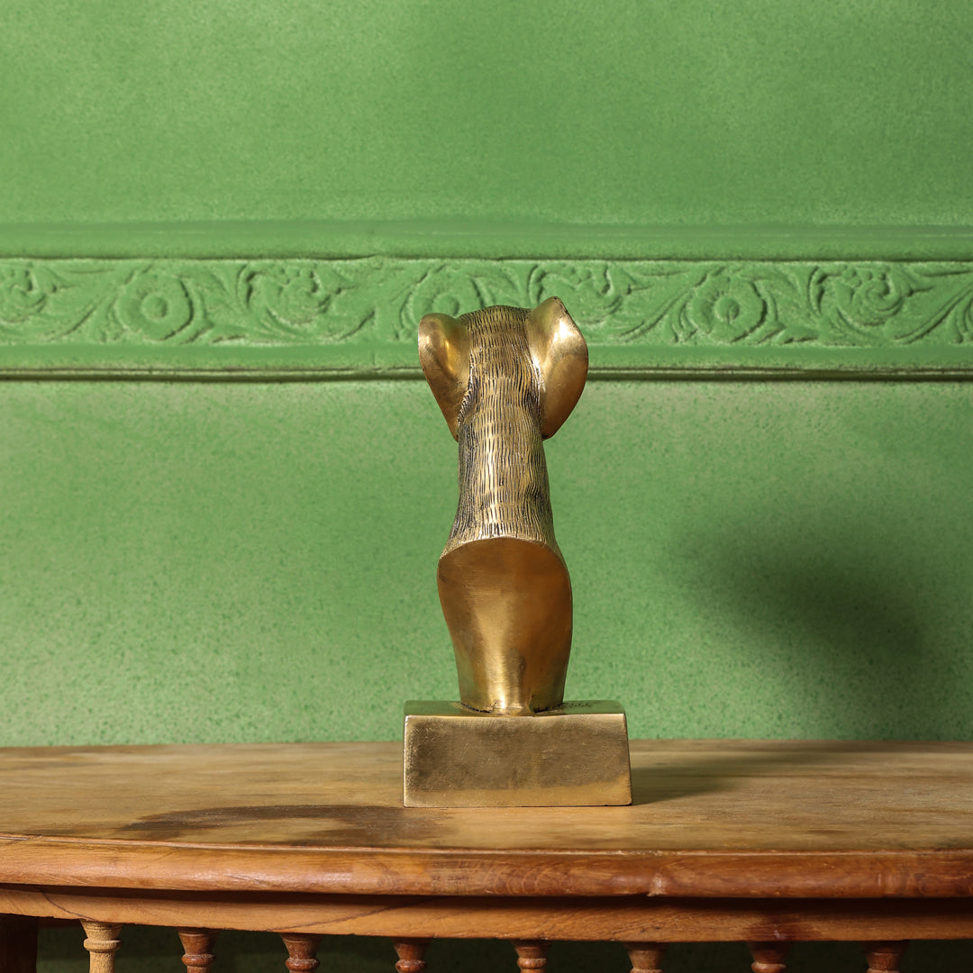 Brass Dog Head Figurine (9 Inch) Vedansh Craft