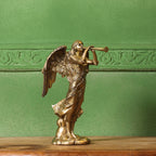 Brass Trumpet Blowing Angel Statue (10 Inch) Vedansh Craft